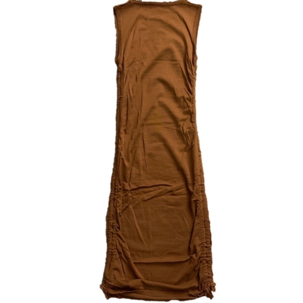 New Cognac Dress with Ruched Sides will fit Size Small to Large - Picture 4 of 4